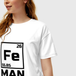Женская футболка хлопок Oversize Железный человек - фото 2
