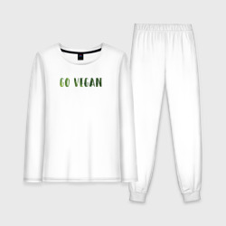 Женская пижама с лонгсливом хлопок Go Vegan Растение