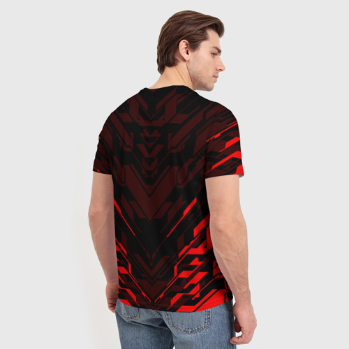 Мужская футболка 3D с принтом CYBERPUNK 2077 (КИАНУ РИВЗ), вид сзади #2