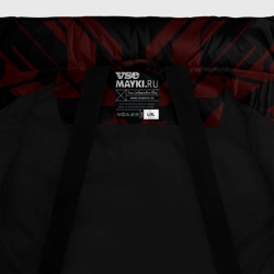 Куртка с принтом Cyberpunk 2077 Киану Ривз для мужчины, вид на модели спереди №4. Цвет основы: черный