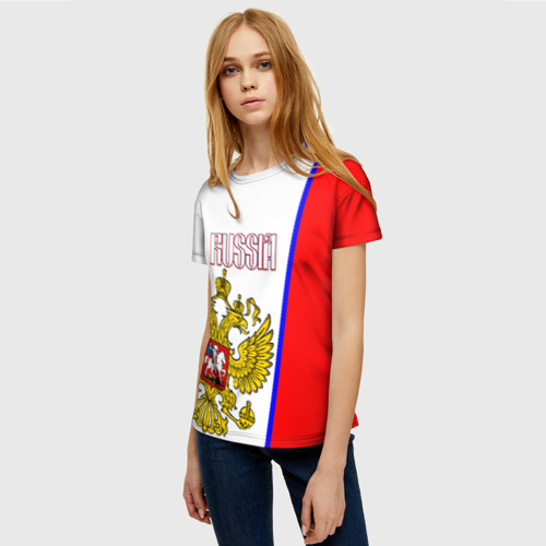 Женская футболка 3D Russia Sport, цвет 3D печать - фото 3