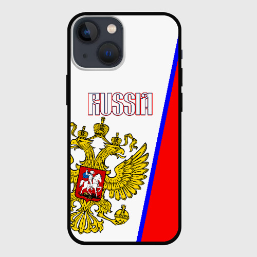 Чехол для iPhone 13 mini с принтом Russia Sport, вид спереди #2