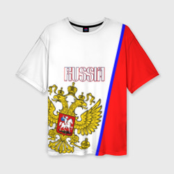 Женская футболка oversize 3D Russia Sport