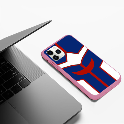 Чехол для iPhone 11 Pro Max матовый All might my hero academia косплей костюм для образа, цвет малиновый - фото 5