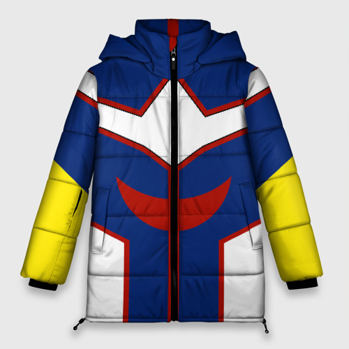 Женская зимняя куртка Oversize All might my hero academia косплей костюм для образа, цвет черный