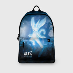 Рюкзак с принтом Ori - And The Will Of The Wisp для любого человека, вид спереди №3. Цвет основы: белый