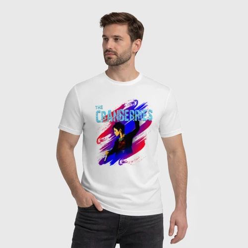 Мужская футболка хлопок с принтом The Cranberries, фото на моделе #1