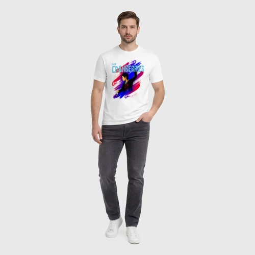 Мужская футболка хлопок с принтом The Cranberries, вид сбоку #3