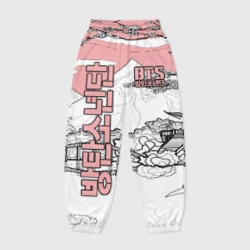 Женские джоггеры оверсайз 3D BTS