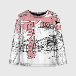 Детский лонгслив 3D BTS