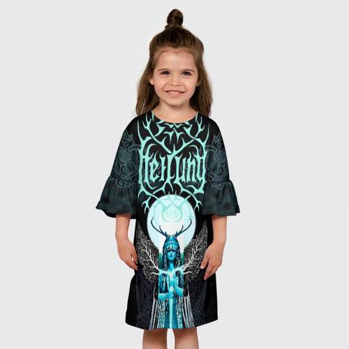 Детское платье 3D с принтом Heilung, вид сбоку #3