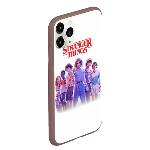 Чехол для iPhone 11 Pro Max матовый Stranger Things 3 - all, цвет коричневый - фото 3