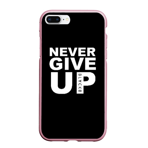 Чехол для iPhone 7Plus/8 Plus матовый Never give Up салах, цвет розовый