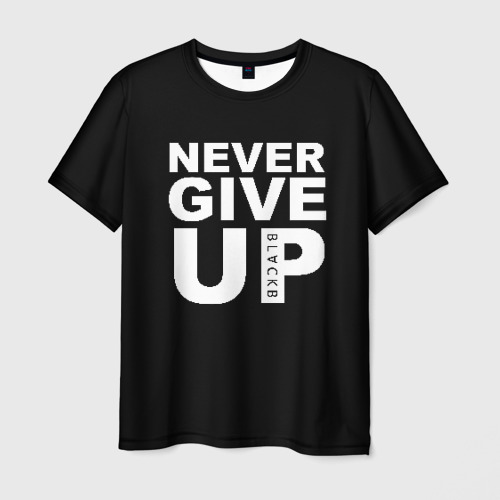 Мужская футболка 3D с принтом Never give Up салах, вид спереди #2