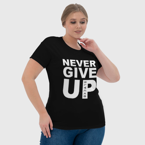 Женская футболка 3D с принтом NEVER GIVE UP САЛАХ, фото #4