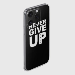 Чехол для iPhone 15 Pro силиконовый с защитой камеры Never give Up салах - фото 2