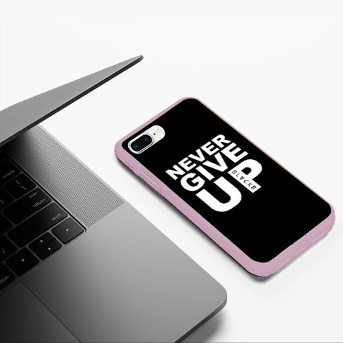 Чехол для iPhone 7Plus/8 Plus матовый Never give Up салах, цвет розовый - фото 5