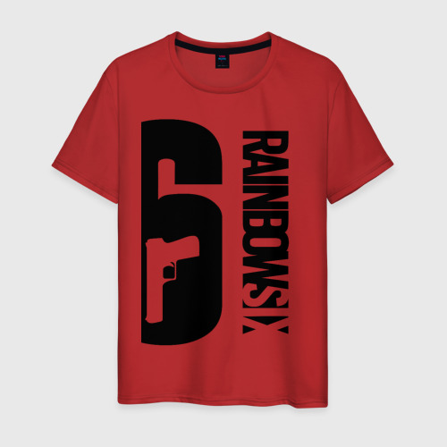 Мужская футболка хлопок Rainbow Six Siege радуга 6 осада R6S, цвет красный