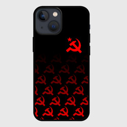 Чехол для iPhone 13 mini Серп и молот СССР паттерн