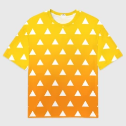 Женская футболка oversize 3D Зеницу кимоно - Клинок рассекающий демонов