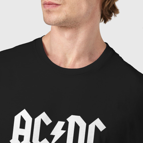 Мужская футболка хлопок AC/DC, цвет черный - фото 6