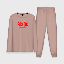 Мужская пижама с лонгсливом хлопок AC/DC