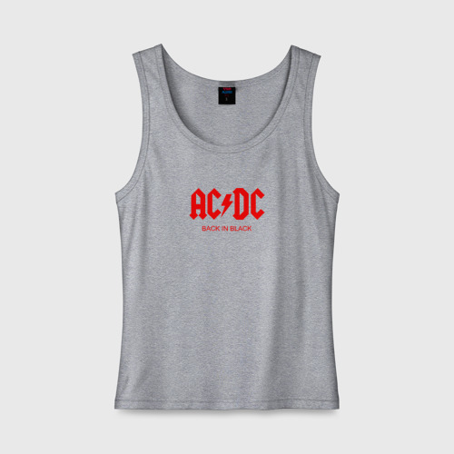 Женская майка хлопок AC/DC, цвет меланж