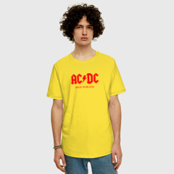 Мужская футболка хлопок Oversize AC/DC - фото 2