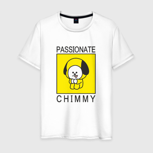 Мужская футболка хлопок Passionate chimmy [BTS], цвет белый