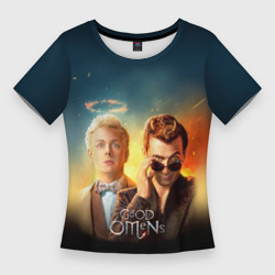 Женская футболка 3D Slim Good Omens