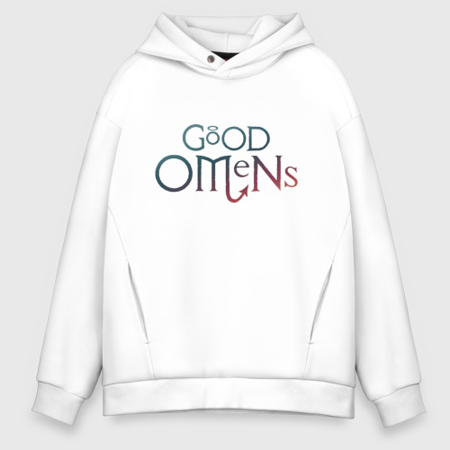 Мужское худи Oversize хлопок Good Omens