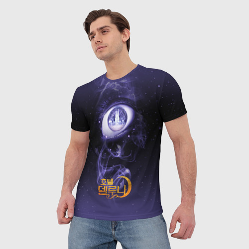 Мужская футболка 3D с принтом Глаз Отель Дель Луна, фото на моделе #1