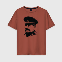 Женская футболка хлопок Oversize Сталин