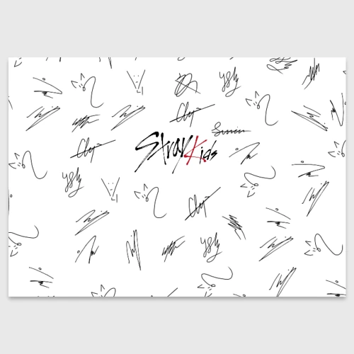 Поздравительная открытка Stray kids автографы