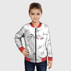 Детский бомбер 3D Stray kids автографы - фото 2