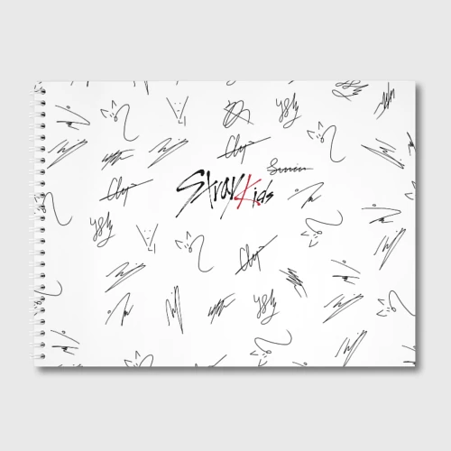 Альбом для рисования Stray kids автографы