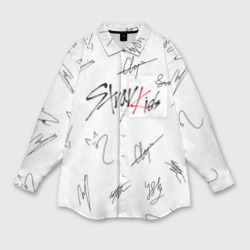 Женская рубашка oversize 3D Stray kids автографы