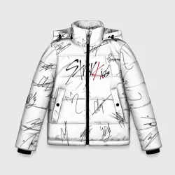 Зимняя куртка для мальчиков 3D Stray kids автографы