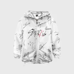 Детская ветровка 3D Stray kids автографы