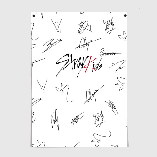 Постер Stray kids автографы