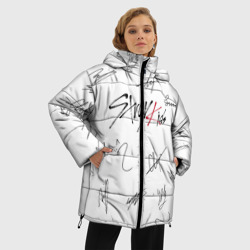 Женская зимняя куртка Oversize Stray kids автографы - фото 2