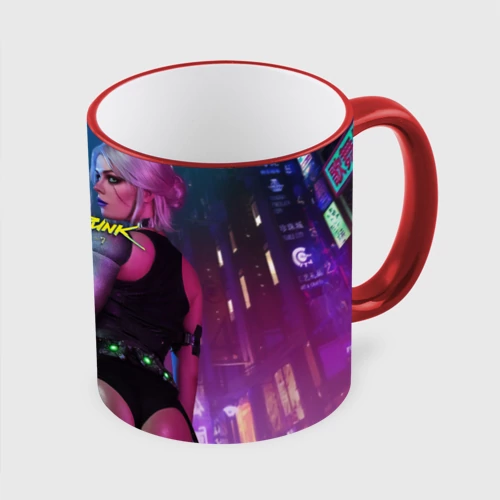 Кружка с полной запечаткой Cyberpunk 2077 Цири hot