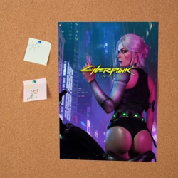 Постер Cyberpunk 2077 Цири hot - фото 2