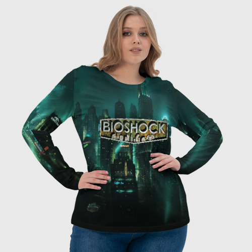 Женский лонгслив 3D Bioshock, цвет 3D печать - фото 6