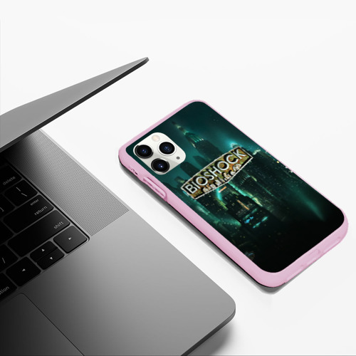 Чехол для iPhone 11 Pro Max матовый Bioshock, цвет розовый - фото 5