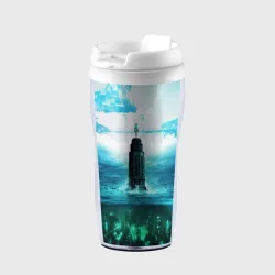Термокружка-непроливайка Bioshock башня и подводный город