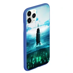 Чехол для iPhone 11 Pro Max матовый Bioshock башня и подводный город - фото 2