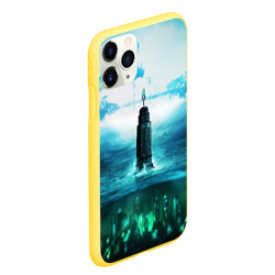 Чехол для iPhone 11 Pro Max матовый Bioshock башня и подводный город - фото 2