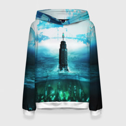 Женская толстовка 3D Bioshock башня и подводный город