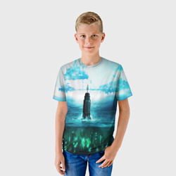 Детская футболка 3D Bioshock башня и подводный город - фото 2